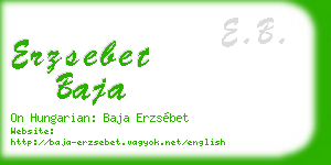 erzsebet baja business card
