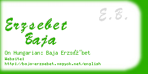 erzsebet baja business card